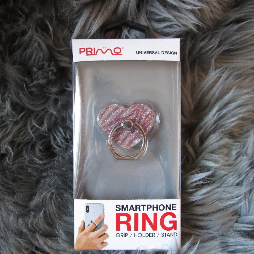Glitter Heart Phone Grip Ring Primo